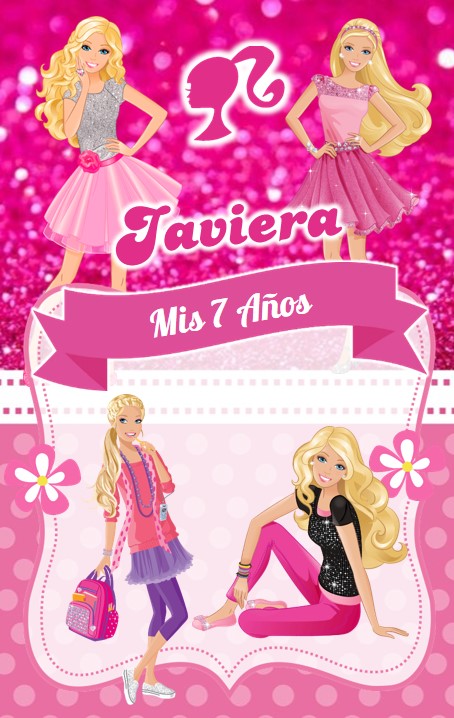 Plantillas De Invitaciones Para Fiestas De Barbie Gratis Barbie