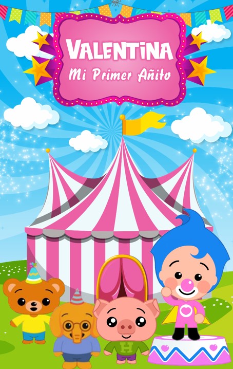 Payaso Plim Plim Circo Rosa