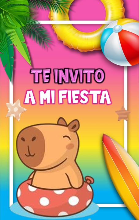 Pool Party Capibara Girl